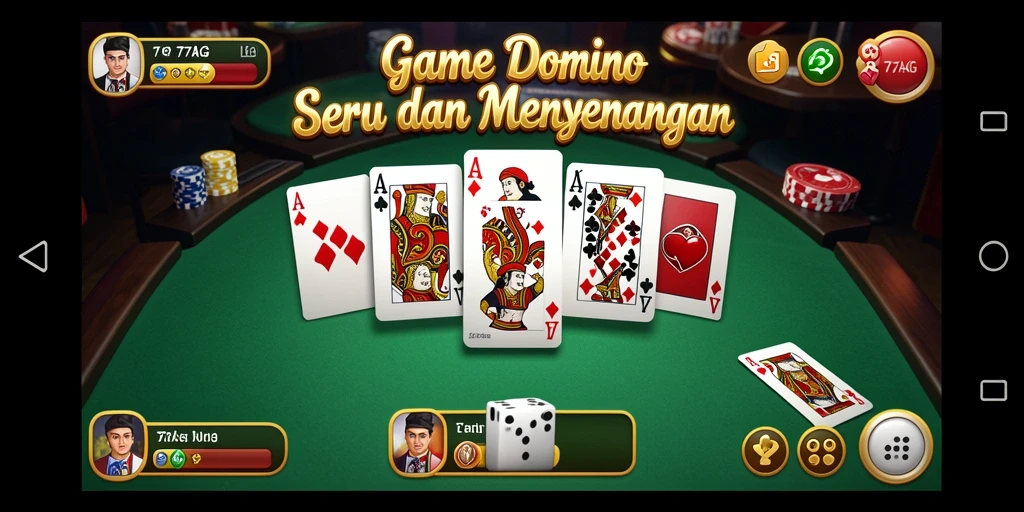 Screenshot gameplay Domino dengan grafis menarik dan antarmuka yang ramah pengguna.