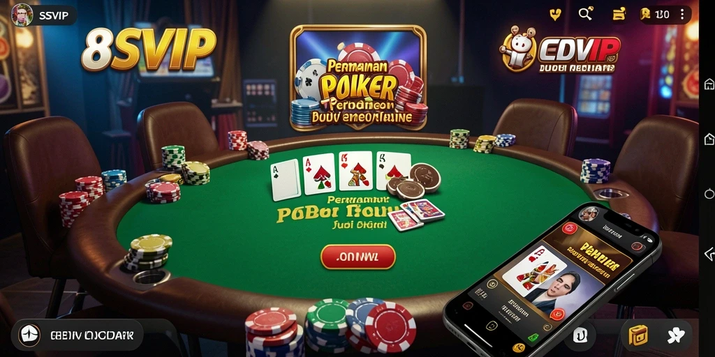 Tampilan permainan Poker yang seru di 8SVIP.