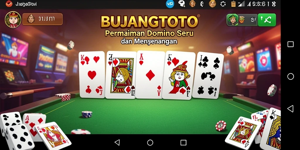 Tangkapan layar dari gameplay seru BUJANGTOTO menampilkan suasana permainan Domino.