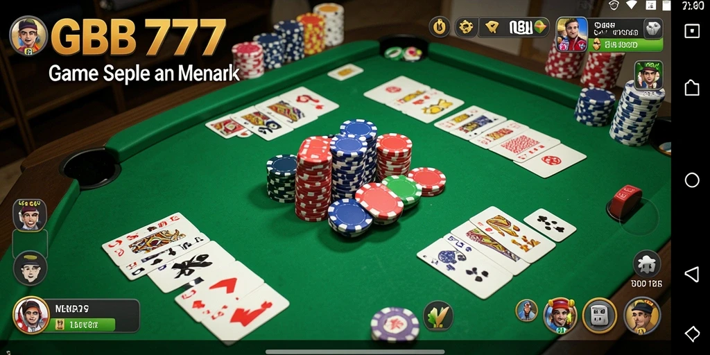 Tampilan gameplay seru dalam GB777 saat bermain Gaple.