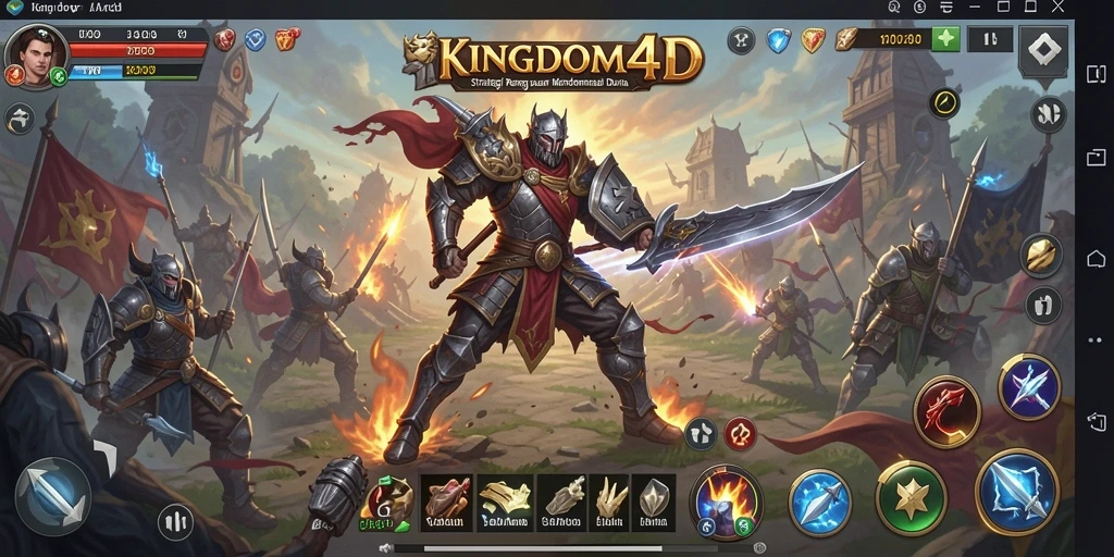 Tampilan gameplay strategis dalam KINGDOM4D yang mengasyikkan.