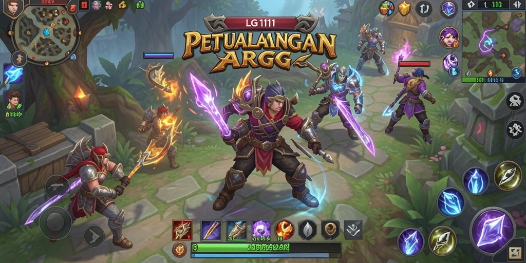 Tampilan epik dari pertarungan dalam gameplay ARPG LG111.