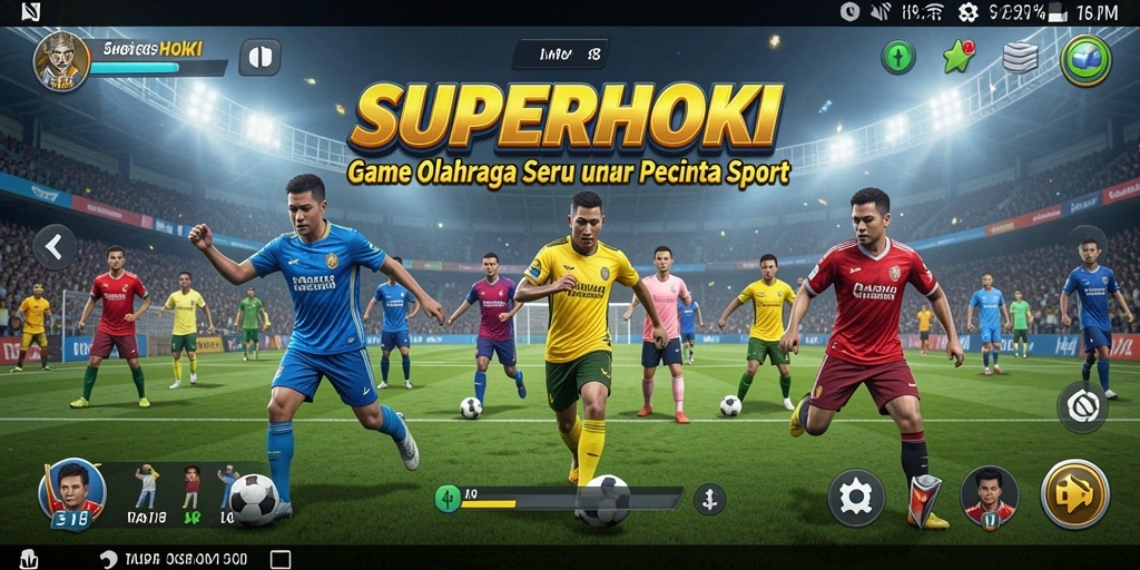 Gameplay SUPERHOKI yang menarik dan kompetitif.